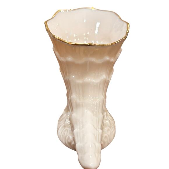 Vintage Miniature Lenox Cornucopia Horn of Plenty 24 K Gold Trim Made in USA - Picture 2 of 6